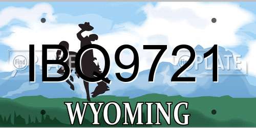 IBQ9721 Wyoming License Plate