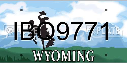 IBQ9771 Wyoming License Plate
