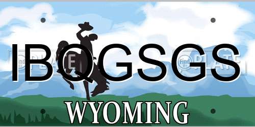 IBQGSGS Wyoming License Plate