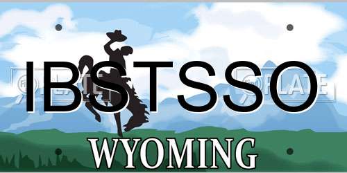 IBSTSSO Wyoming License Plate