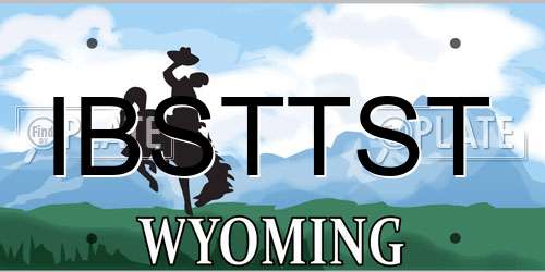 IBSTTST Wyoming License Plate