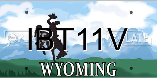 IBT11V Wyoming License Plate