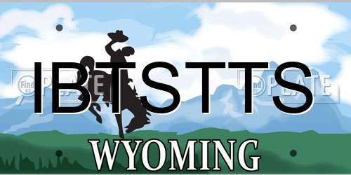 IBTSTTS Wyoming License Plate