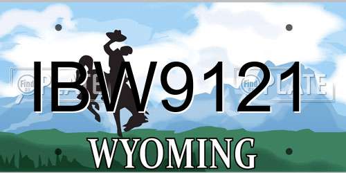 IBW9121 Wyoming License Plate
