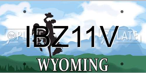 IBZ11V Wyoming License Plate