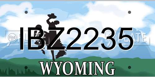 IBZ2235 Wyoming License Plate