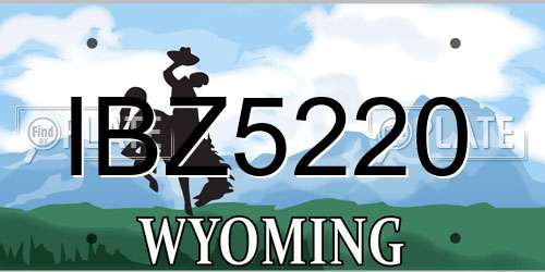 IBZ5220 Wyoming License Plate