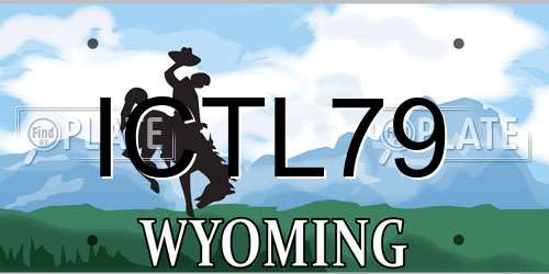ICTL79 Wyoming License Plate