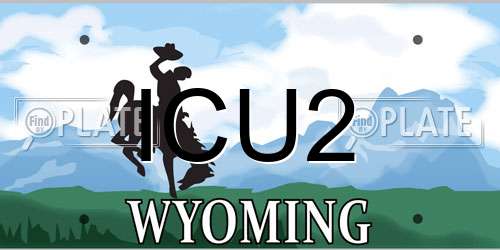 ICU2 Wyoming License Plate