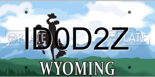 ID0D2Z Wyoming License Plate