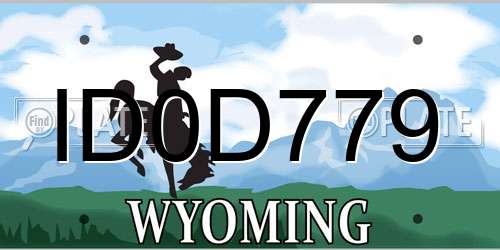 ID0D779 Wyoming License Plate