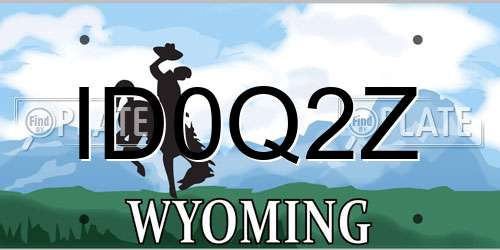 ID0Q2Z Wyoming License Plate