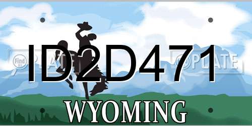 ID2D471 Wyoming License Plate