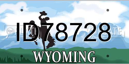 ID78728 Wyoming License Plate