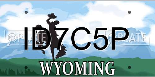 ID7C5P Wyoming License Plate