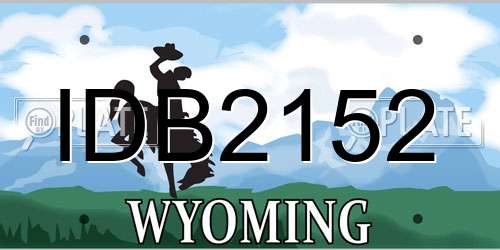IDB2152 Wyoming License Plate