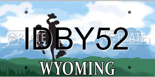 IDBY52 Wyoming License Plate