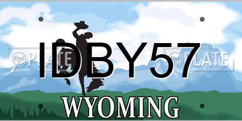 IDBY57 Wyoming License Plate