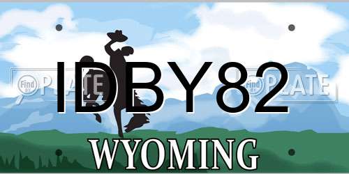 IDBY82 Wyoming License Plate