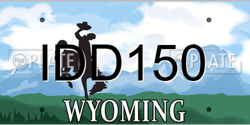 IDD150 Wyoming License Plate