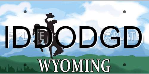 IDDODGD Wyoming License Plate