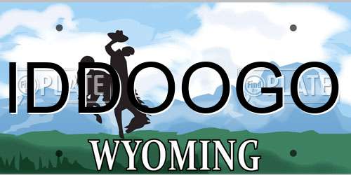 IDDOOGO Wyoming License Plate