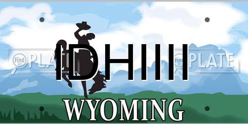 IDHIIII Wyoming License Plate