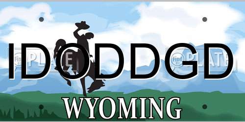 IDODDGD Wyoming License Plate