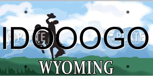 IDOOOGO Wyoming License Plate