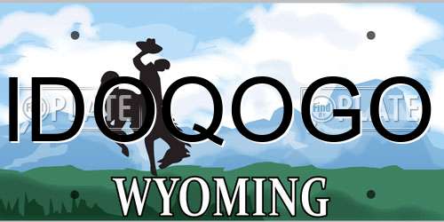 IDOQOGO Wyoming License Plate