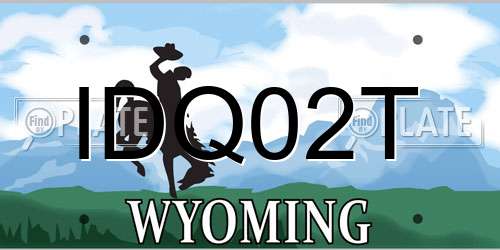 IDQ02T Wyoming License Plate