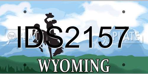 IDS2157 Wyoming License Plate