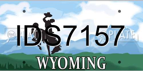 IDS7157 Wyoming License Plate