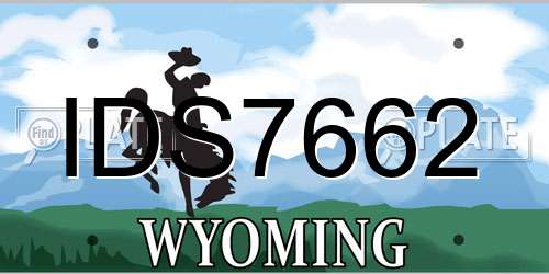 IDS7662 Wyoming License Plate