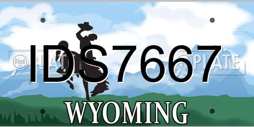 IDS7667 Wyoming License Plate