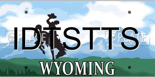 IDTSTTS Wyoming License Plate