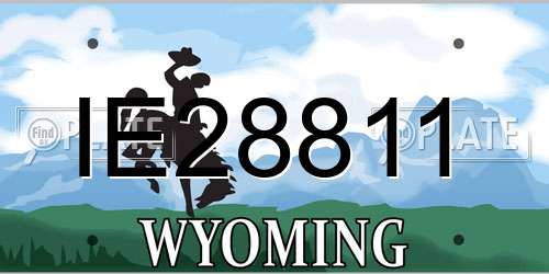 IE28811 Wyoming License Plate