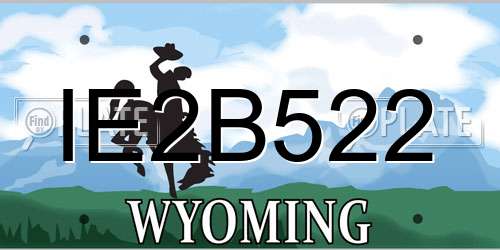 IE2B522 Wyoming License Plate