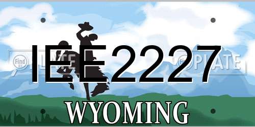IEE2227 Wyoming License Plate
