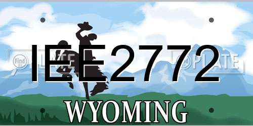 IEE2772 Wyoming License Plate