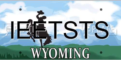 IEETSTS Wyoming License Plate