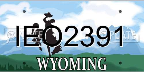IEO2391 Wyoming License Plate
