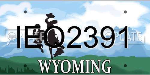 IEQ2391 Wyoming License Plate