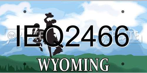 IEQ2466 Wyoming License Plate