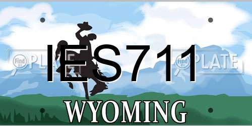 IES711 Wyoming License Plate