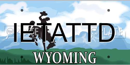 IETATTD Wyoming License Plate