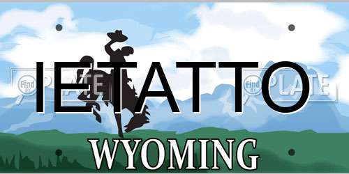 IETATTO Wyoming License Plate