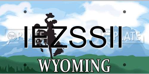 IEZSSII Wyoming License Plate