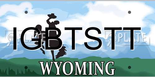IGBTSTT Wyoming License Plate