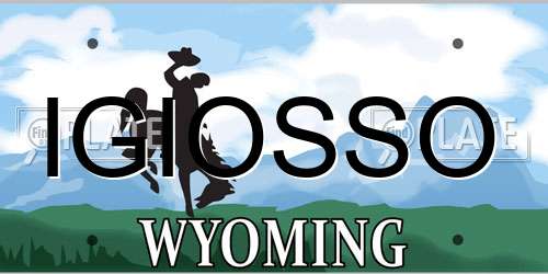 IGIOSSO Wyoming License Plate